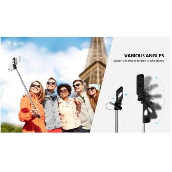 Selfie Stick 360 con cable y Jack 3.5mm para iOS y Android Rojo