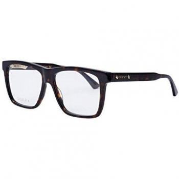 Gucci GG 0268O 002 55,gafa vista hombre,montura acetato marrón havana rectangular.