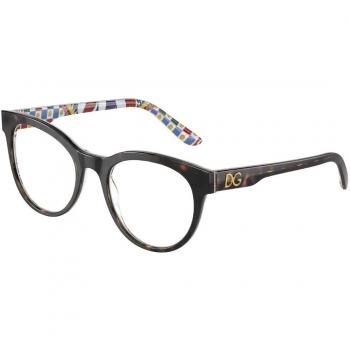 Dolce & Gabbana DG 3334 (3217) Women's Eyeglasses Tortoiseshell Size 52 Panthos Frame with Blue Light Block Available