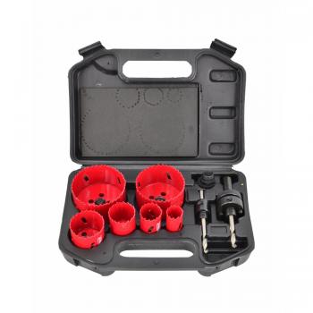 Set de sierras de corona bimetálicas AWTOOLS 8 piezas 22-73mm