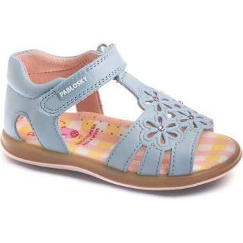 Sandalias Bebé Niña Pablosky de Piel Azul 028840