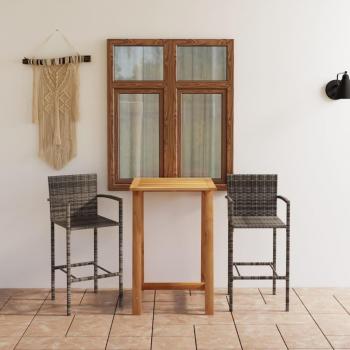 3-Piece Grey Garden Bar Set