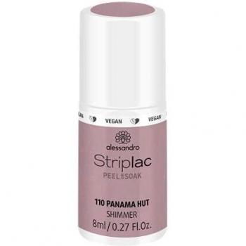 Alessandro Striplac Peel Or Soak Lacas de uñas 8 ml 110 Vegan Beige Sombrero de Panamá