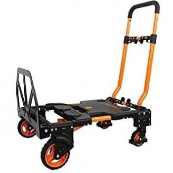 Carrito Plegable Multifuncional Brixo 2 en 1 - Soporta hasta 136 kg, Acero y Aluminio, 2 Posiciones
