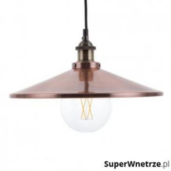 Lámpara colgante retro industrial de metal cobre Pelly 132 cm alto brillo