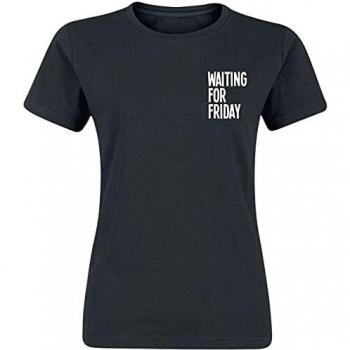 Mister Tee Women's Waiting For Friday Box Black T-Shirt