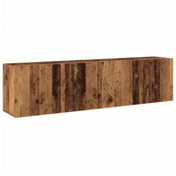 Muebles de TV de pared 2 uds madera envejecida 80x30x41 cm Marrón