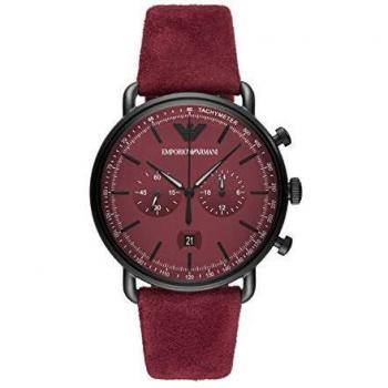 Armani Reloj Hombre Analogico Cuarzo con Correa de Ante AR11265