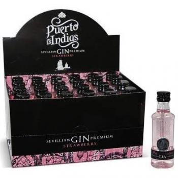 Gin Puerto de Indias Strawberry. Caja de 24 unidades