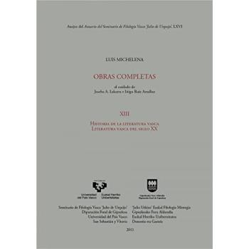 Luis Michelena. Obras completas. XIII. Historia de la literatura vasca. Literatu: 66