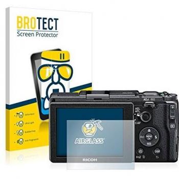 BROTECT Protector Pantalla Cristal Compatible con Ricoh GR II 2015 Protector Pantalla Vidrio - Dureza Extrema, Anti-Huellas, AirGlass