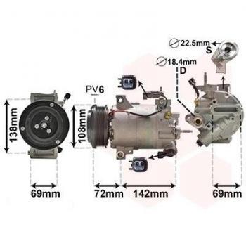 Compresor de aire acondicionado VAN WEZEL 1800K603