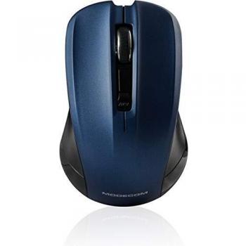 Ratón inalámbrico óptico Modecom WM9.1, 1600 DPI, negro-azul, 4 botones, USB nano 2.4GHz
