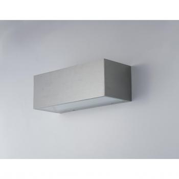 Aplique de jardín Twin Aluminium Nickel 2 ampoules IP54 3000lm 4000K 30x10.8x12cm