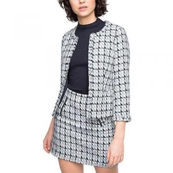 ESPRIT Triangel Tweed-Chaqueta de traje Mujer    multicolor Azul