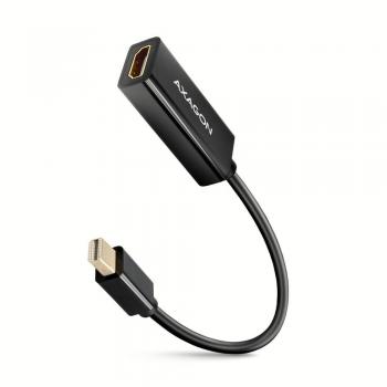 AXAGON Adaptador RVDM-HI14N Mini DisplayPort a HDMI 1.4 4K/30Hz, 15 cm de largo, color negro