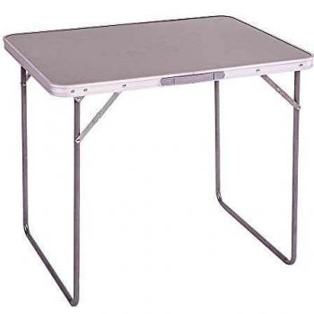 Mesa de camping plegable de acero 80x60x70 cm