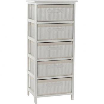Cajonera bambú paulownia 42 x 32 x 98 blanco