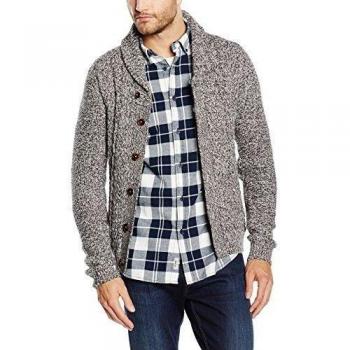 JACK & JONES VINTAGE jjvcYORKE KNIT CARDIGAN-Jersey de punto Hombre,  
 Grau