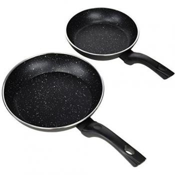 Jata Hogar Set de 2 sartenes SF1 2024. Aluminio Forjado. Negro. 20 y 24 cm. Apta para inducción