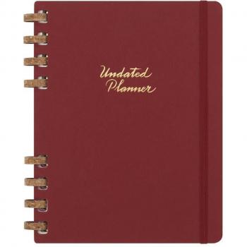 Agenda espiral extralarge sin fecha semana y mes vista tapa dura Moleskine cereza inglés