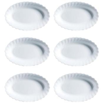 Fuente Ovalada Luminarc Trianon 22cm Opal Blanca Brillante Apta para Microondas y Frigorífico Reciclable