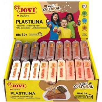 Plastilina Jovi Multicultural - 18 pastillas de 50 gramos