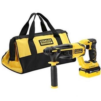 STANLEY FATMAX FMCD900M1S-QW - Martillo percutor Brushless SDS Plus 18V, 1.5 J, batería de litio 4Ah y bolsa de transporte