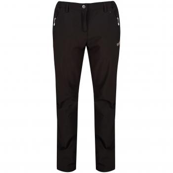 Regatta Women's Black Geo II Water Repellent Softshell Hiking Trousers Size 10