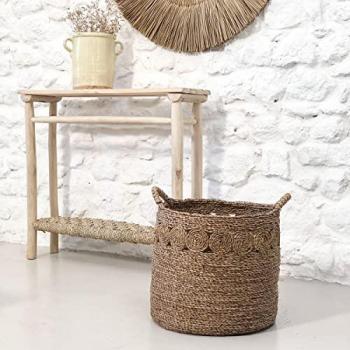 Cesta de Mendong Marrón Decorativa