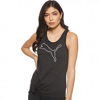 Puma Logo Tie Tank Camiseta De Tirantes, Mujer, Black, XS