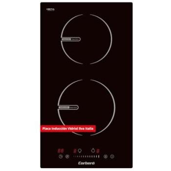 Placa de Inducción Domino Corberó CCIG236DI - 2 Zonas, 3680W, Booster, Control Táctil, Temporizador, Seguridad Infantil, Cristal Negro