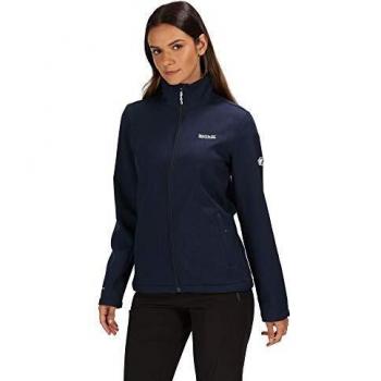 Regatta Carby - Chaqueta de softshell para mujer, repelente al agua, resistente al viento, con respaldo cálido, Mujer, Carcasa suave., RWL172 54008L, azul marino, Size: 8