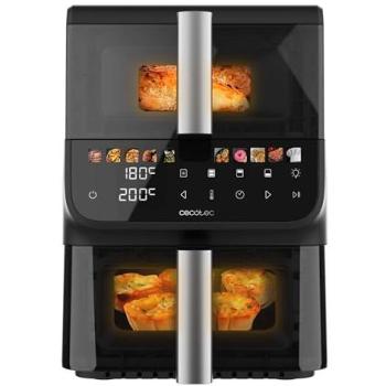 Freidora de Aire Cecotec Cecofry DuoLevel 10000 - 10L, 2000W, Diseño Vertical, 2 Cubetas (3.5L y 6.5L), Panel Táctil, Función
