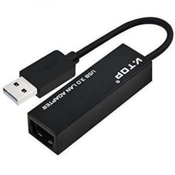 V.TOP Adaptador Tarjeta de Red Externa NIC USB 3.0 a 1 Puerto Gigabit Ethernet 1Gbps RJ45 USB 3.0