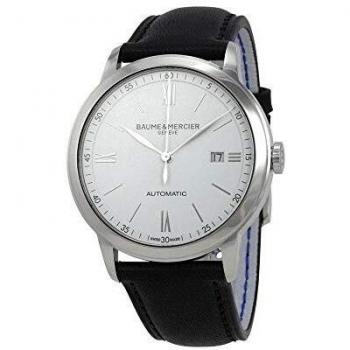 Reloj automático de hombre Baume & Mercier Classima con fecha, 42mm, correa de piel negra