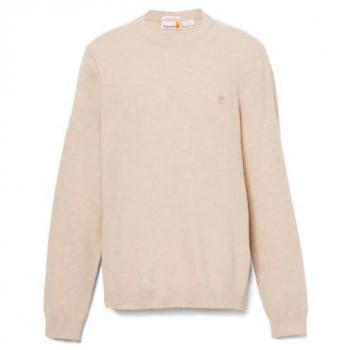 Timberland Cohas Brook Men's Beige Merino Wool Crew Neck Sweater (Size L)