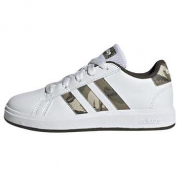 Zapatillas de Tenis Niños Adidas Grand Court 2.0 Camuflaje Blanco/Oliva EU 30.5