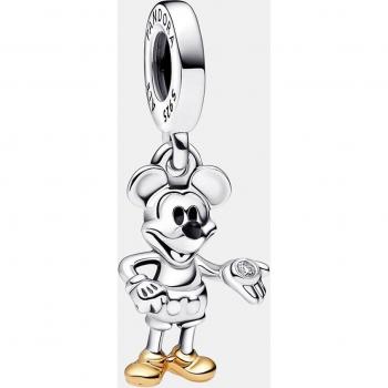 Pandora Mickey Mouse 100th Anniversary Dangle Charm with Lab-Grown Diamond for Women