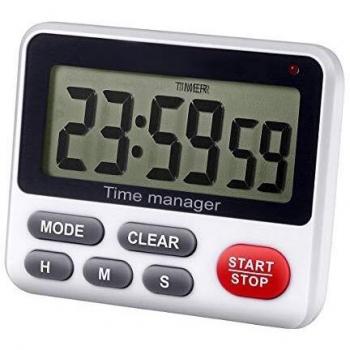 AIMILAR - Temporizador digital de cuenta regresiva para cocina, con alarma magnética, color blanco.