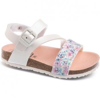 Sandalias abiertas de niña Pablosky con hebilla color blanco
