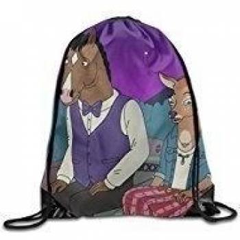 Bojack Horseman Drawstring Bag, Drawstring Backpack, Sport Bag, Gymsack, Sackpack, Shoulder Bags For Men Women Teenager Juvenile Adolescent, Size: 17 Inch X 14 Inch