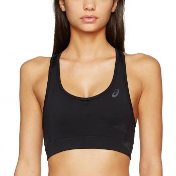 Asics Racerback Sujetador, Mujer, Negro