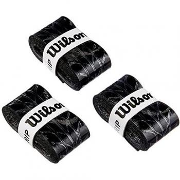 Wilson Overgrip para raqueta tenis pack 3 grips color negro