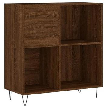 Mueble discos madera contrachapada roble marrón 84,5x38x89 cm