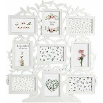 Marco de Fotos Árbol Suzy - 9 Fotos - Blanco - Decora Tu Hogar