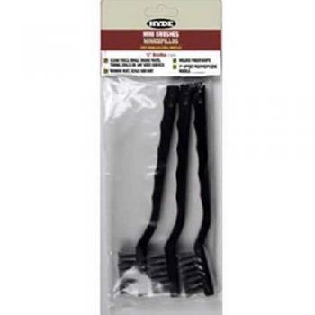 HYDE TOOLS - Wire Brush Set, Mini, Stainless Steel, 3-Pk.