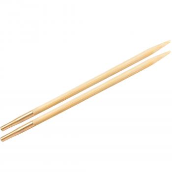 Knit Pro 22403 – Agujas de Bambú, Natural, 12 x 0,4 x 0,4 cm