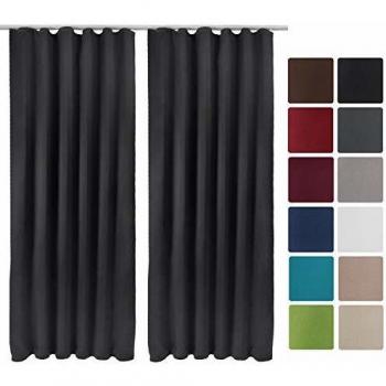 Cortina Corredera Blackout Universal Beautissu 2x 140x245 cm Negra