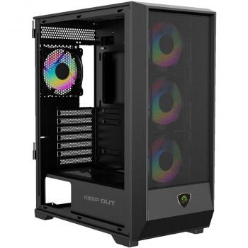 Caja Semitorre ATX KeepOut XC-501 Mesh ARGB Negra con USB 3.0 y Type C